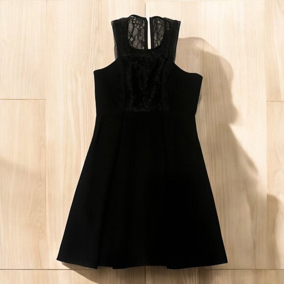 BCBGeneration Little Black Dress with Lace Back | Size 4 - Picture 4 of 7
